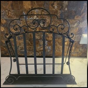 Wrought Iron Cookbook Holder Stand Rustic Farmhouse Kitchen Decor